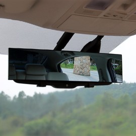 Billovcc 12 Inch Rear View Mirror for Car, Mirrors Universal Interior Clip On Panoramic Rearview Mirror,HD Anti Glare Wide Angle and Reduce Blind Spot,Universal Use for Cars, SUVs, Trucks (white)