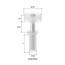 sourcing map 8pcs Bi-Fold Wardrobe Spring Loaded Top Roller Guide Wheel for Folding Door, Sliding Door, Sliding Door, Barn Door