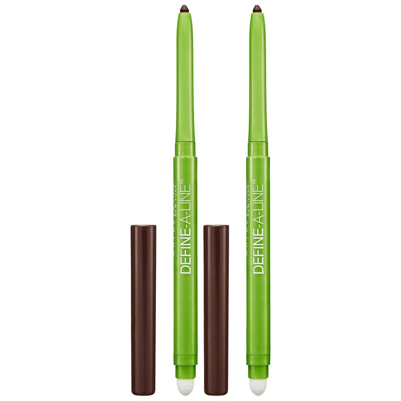 Maybelline New York Define-a-line Eyeliner Makeup, Brownish Black, 2 Count