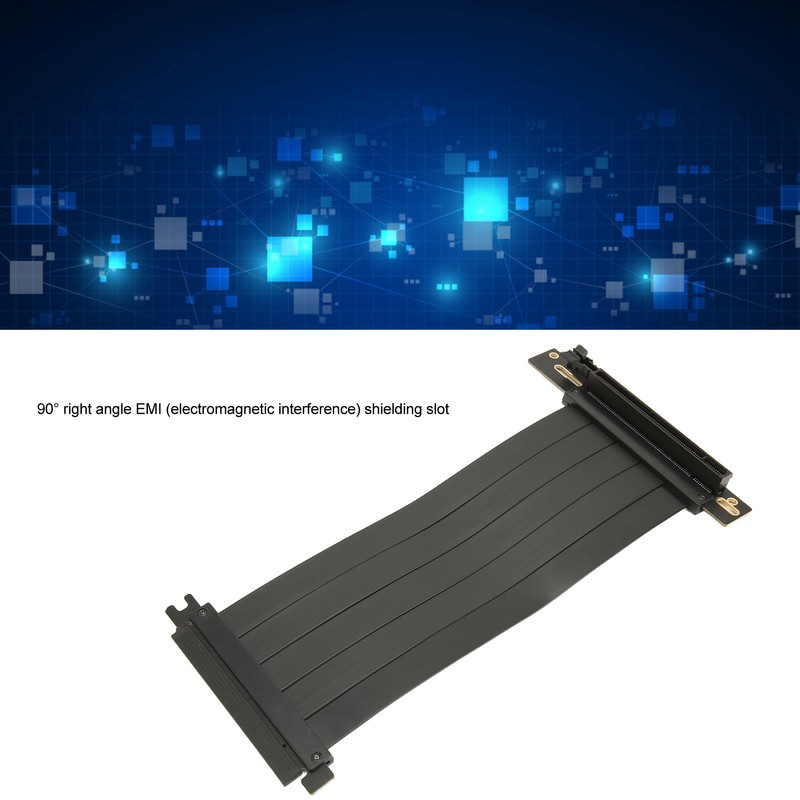 PCIE 4.0 X16 Riser Cable High Speed Flexible 90 Degree