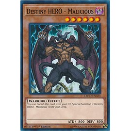 Yu-Gi-Oh! - Destiny Hero - Malicious - LEHD-ENA04 - Common - 1st Edition - Legendary Hero Decks - Destiny Hero Deck