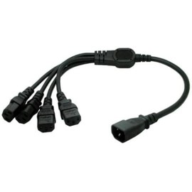 Eonvic IEC 320 Power Cable C14 Male to 4XC13 Female Y Type Splitter Power Cord