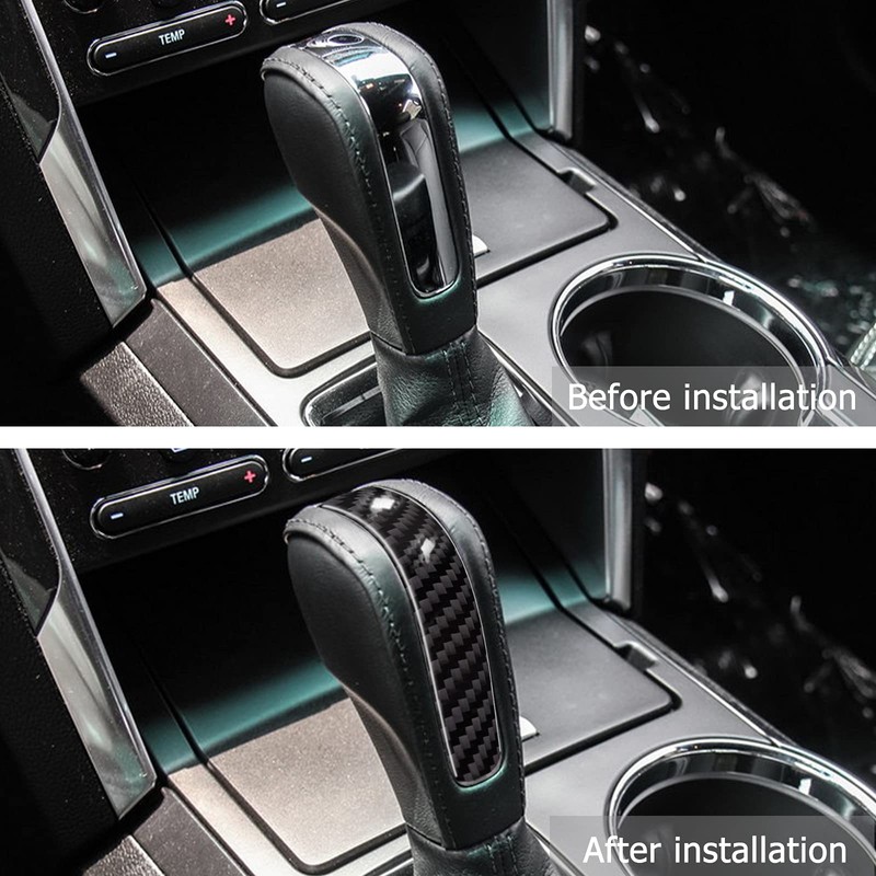 nuoozy Carbon Fiber Gear Shift Knob Cover Trim Compatible with