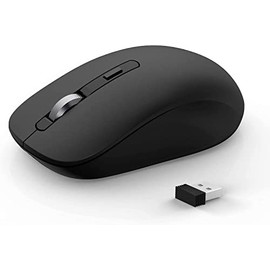 Bluetooth Mouse, JOYACCESS 2.4G Wireless Bluetooth Mouse Dual Mode(Bluetooth 5.0/3.0+USB), Computer Mice for Laptop/ Computer MacBook/ Windows/ MacOS/ Android - Black