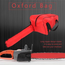 Chainsaw Bag, Oxford Fabric Chainsaw Carry Bag, Portable Chainsaw Carry Bag, Universal Chainsaw Bag, Waterproof Chainsaw Carry Bag with Long (20 Inches, Red)