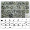 Looconi 1400 Pieces 4x7mm Round Acrylic with White Alphabet Letter