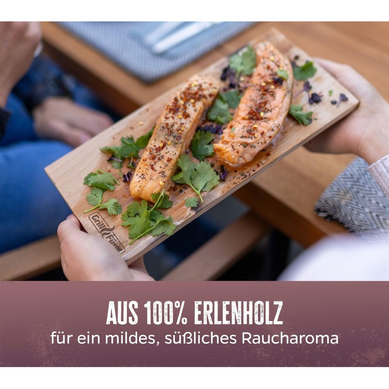 Grillfürst Smoking Boards, Set of 4 - Alder Wood Grill