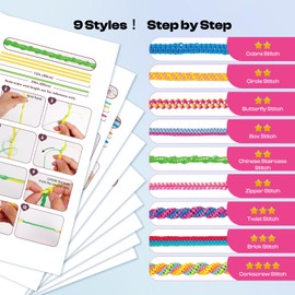 Caydo Lanyard String Kit with Storage Bag, 24 Roll 4 Style Gimp String, Lanyard Making Kit with 62Pcs Keychain Lanyards Accessories, Plastic String for Friendship Bracelet, Keychain Making, DIY Craft