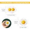 2 PCS Resin Fried Egg Refrigerator Magnet, 3D Egg Home