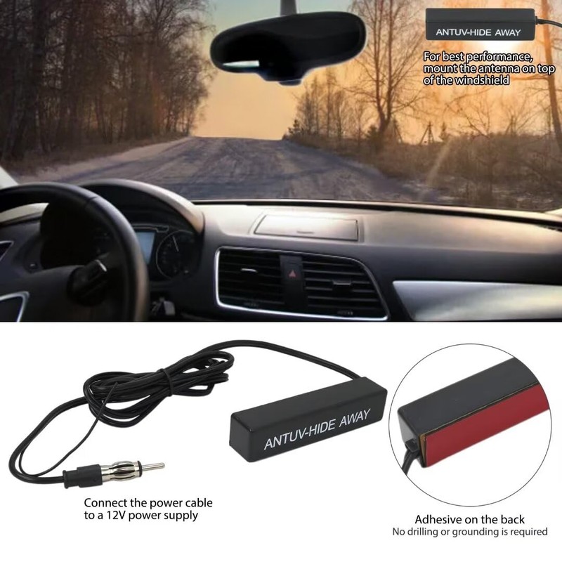 INGQI Car Antenna AM/FM Broadcast Radio Antenna 12V Waterproof Universal