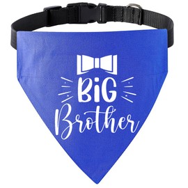 HDGDT Big Brother Dog Bandana Collar, Pregnancy Announcement Dog Bandana, Strong D-Ring for Easy Leash Attached Gender Reveal Dog Bandana, Adjustable Dog Collar with Quick Release Buckle for Dogs Cats