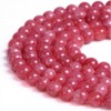 PLTbeads Gorgeous Rhodonite Dyed Jade Natural Gemstone Loose Beads 10mm