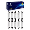 Lanuovx 10 Pack 6411 Festoon Bulb 12V 10W Xenon Bulb
