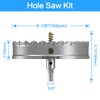 DKIBBITH TCT Hole Saw Set, 6-1/2"(165mm) Heavy Duty Tungsten Carbide