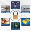 Lamondre 4 Padlocks 32mm Padlock, Small Padlock with Keys, Mini