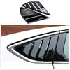 ruihe 2pc Shiny Black Rear Quarter Panel Window Side Louvers