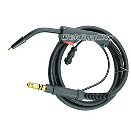 WeldingCity 100-amp 10-ft Flux Cored Gasless MIG Welding Gun Torch Stinger Replacement for Lincoln Magnum 100L (K530-3A Amphenol Terminals)
