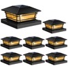 Kipeini Solar Post Cap Lights Outdoor 8Pack [LED Bulb, 2
