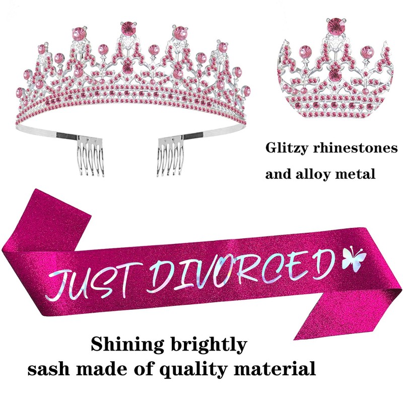 Just Divorced Tiara and Sash Divorced Party Tiara Women Party
