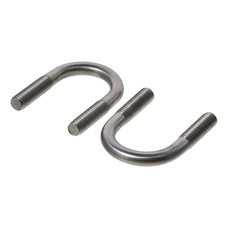 Fudeshe 304 Stainless Steel U-Bolt 5pcs Silver Strong Tensile Strength