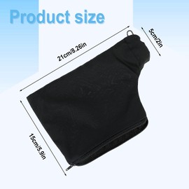 2 Pcs Miter Saw Dust Collector Bags with Zipper and Wired Adjustable Stand，Black Miter Saw Dust Bag for 255 Miter Saw Belt Sander Parts Diagonal Saw Miter Saw Accessories