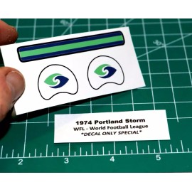 1974 WFL Portland Storm Football Gumball Helmets *DIECUT DECALS ONLY* World OPI