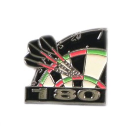 Metal Enamel Pin Badge Brooch Dart Arrows Dartboard 180 Throw High Score