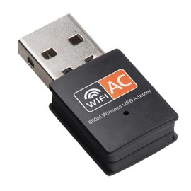 600Mbps Dual-Band USB Wireless Network Adapter for Desktop Computers (2.4GHz/5GHz), Plug-and-Play with Auto-Installed Drivers for Windows 8/10/11