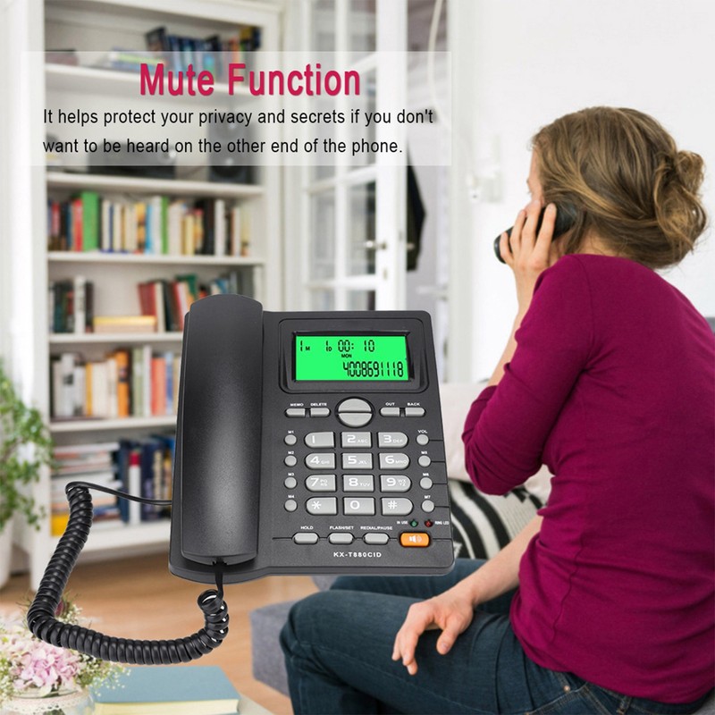 KX T880C Caller ID Display Landline Telephone No Battery Mute
