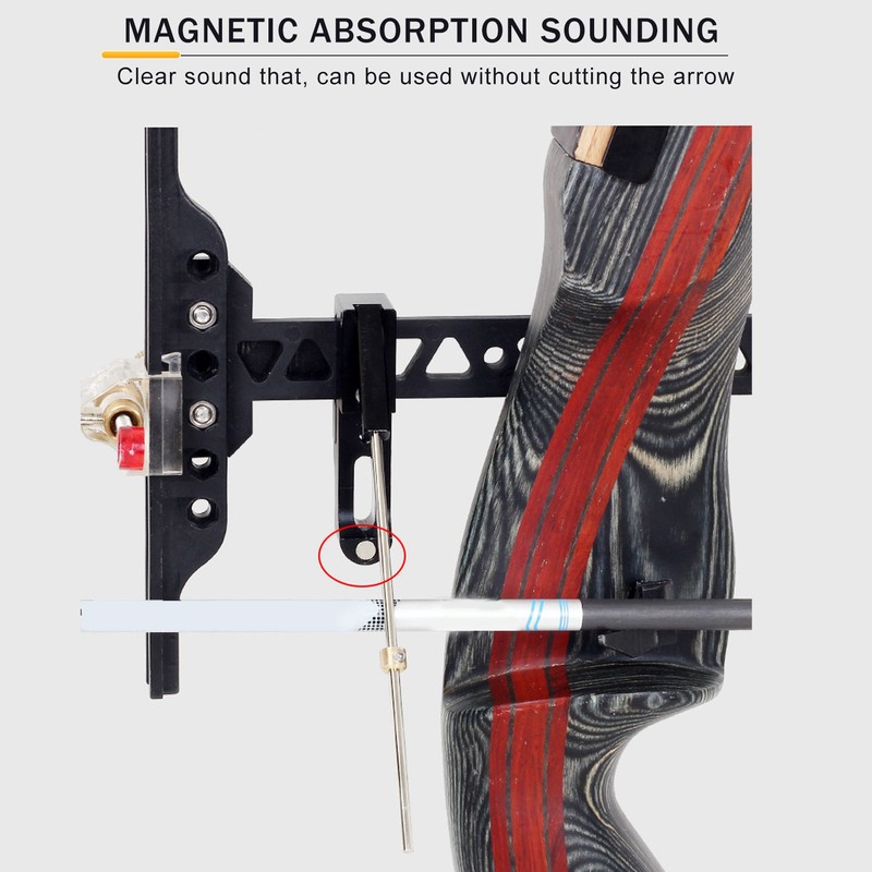 Archery Clicker Aluminium Alloy Recurve Bow Clicker with Adjusting Sliders