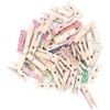 ANCLLO 100Pcs 3.5cm/1.38in Colorful Painted Wood Clothespin for Photo Clips