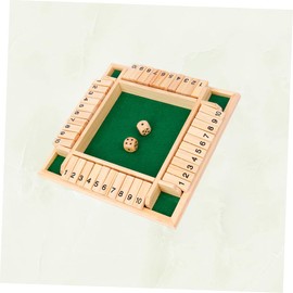 Kisangel 1 Set Green Wooden Party Game Board with Non Slip Base Digital Flop Game for Ktv Bars and Family Gatherings Educational Fun for All Ages