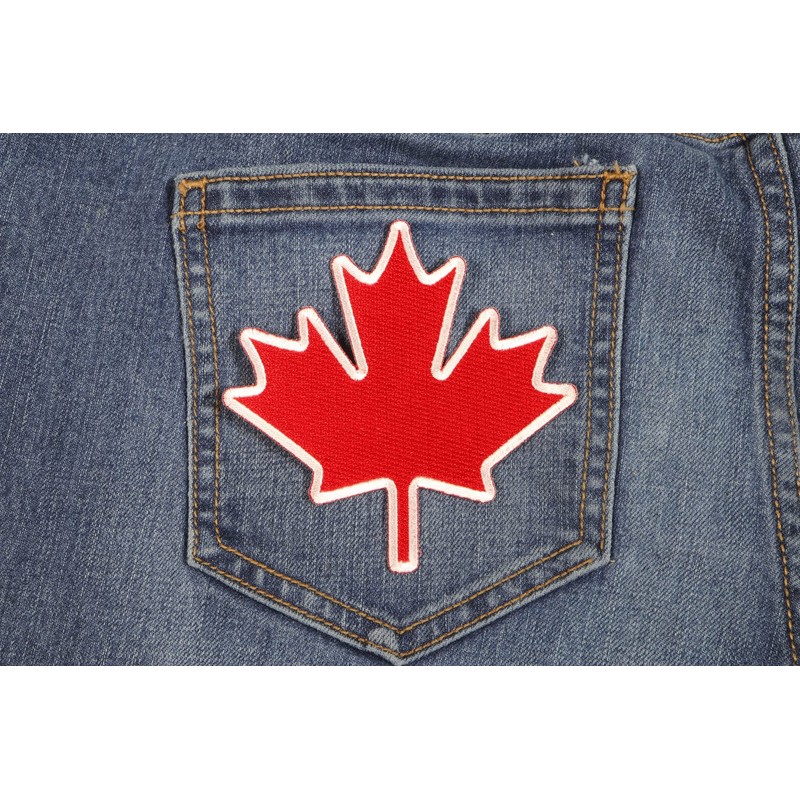 Canada Maple Leaf Patch - 4x4 inch. Embroidered Iron on