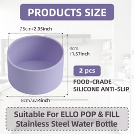 2pcs Silicone Boot for Owalas FreeSips Twists Water Bottle 24oz,Sport Water Bottle Bottom Sleeve Fits Owalas FreeSips Twists Cup Accessories,Anti-Slip Bottom Protective for Owalas FreeSips Twists