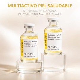 WEUD Serum Facial Coreano con 30+ Péptidos y 4 Colágenos, Ampolla Intensiva con Colágeno Hidrolizado y Péptido de Seda, Reafirma, Hidrata e Ilumina la