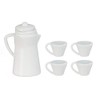 Melody Jane Dollhouse White Coffee Pot & Mugs Miniature Kitchen