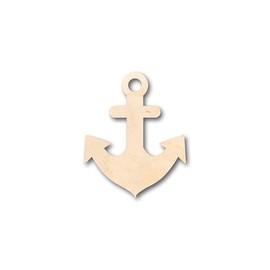 Unfinished Wood Thick Anchor Shape Craft up to 46" DIY 6" / 1/8"