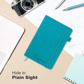 JUBTIC Password Book with Alphabetical Tabs. Medium Size Password Keeper Logbook for Internet Log in, Website Address. Hardcover Password Journal Notebook & Organizer for Home Office, Turquoise