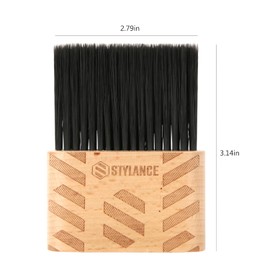 STYLANCE Wooden Neck Brush, Barber Hair Neck Duster Cutting Brush for Barbers