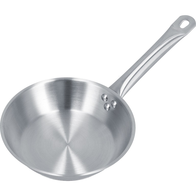 Stainless Steel Frying Pan Single Handle Fried Pan Cookware for