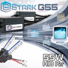 Stark 55W Micro HID Head Light Slim Xenon Kit - H1 8K 8000K Ice Blue
