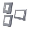 Satin Matt Chrome - Square Plate - Modular Data Grid
