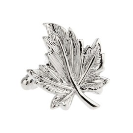 MRCUFF Maple Leaf Leaves Pair Cufflinks in a Presentation Gift Box & Polishing Cloth