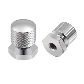 Benlari Chrome Solo Seat Nuts Seat Mounting Nuts 1/4"-20 Thread Compatible for Harley Davidson Touring Softail Street Glide Road Glide Road King