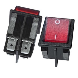 Miayaya Boat Rocker Switch Canal R Series R210-C5L-BG Red Illuminated ON/Off 20A 16A Double Pole DPST 4 Pins 2 Position Toggle Replaces for Hongju R Series Defond DRH 2415 3 SCI R13-69 Durable
