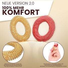 MASSAGEFREUND Premium Acupressure Rings - Acupressure Rings Stress Ring Massage Rings Fidget Ring Skill Ring Acupuncture Finger Massage Ring ADHD Anti Stress Finger Massage Rings Set of 10