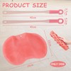 Shower Foot Scrubber Mat, Pink Silicone Shower Foot Scrubber, with
