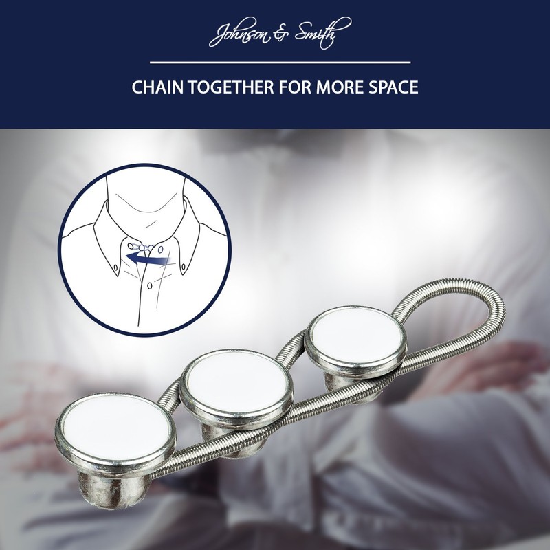 Johnson & Smith 6 Pack metal blanco collar extensores para