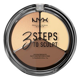 NYX PROFESSIONAL MAKEUP 3 Steps to Sculpt, Face Sculpting Contour Palette - Light