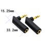 rgzhihuifz 3.5mm Angle Male to Female Audio Adapter, 90 Degree